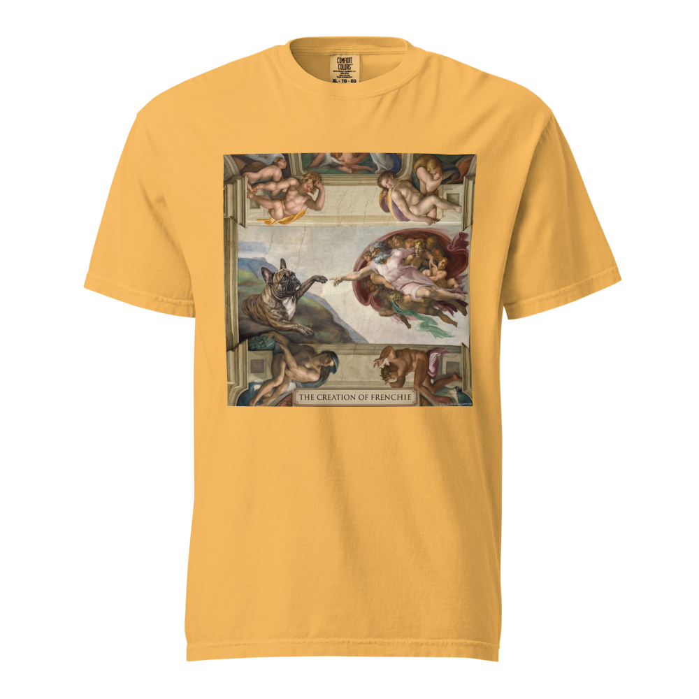 Lesnort - "The Creation of Frenchie" Sistine Chapel Graphic T-Shirt