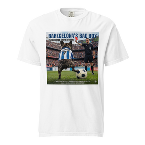 Lesnort - "Barkcelona's Bad Boy" Red Card Parody Frenchie Tee