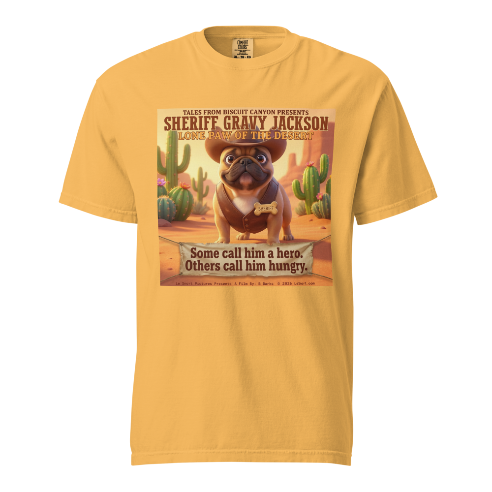 Lesnort - Sheriff Gravy Jackson – Lone Paw of the Desert Funny Dog T‑Shirt