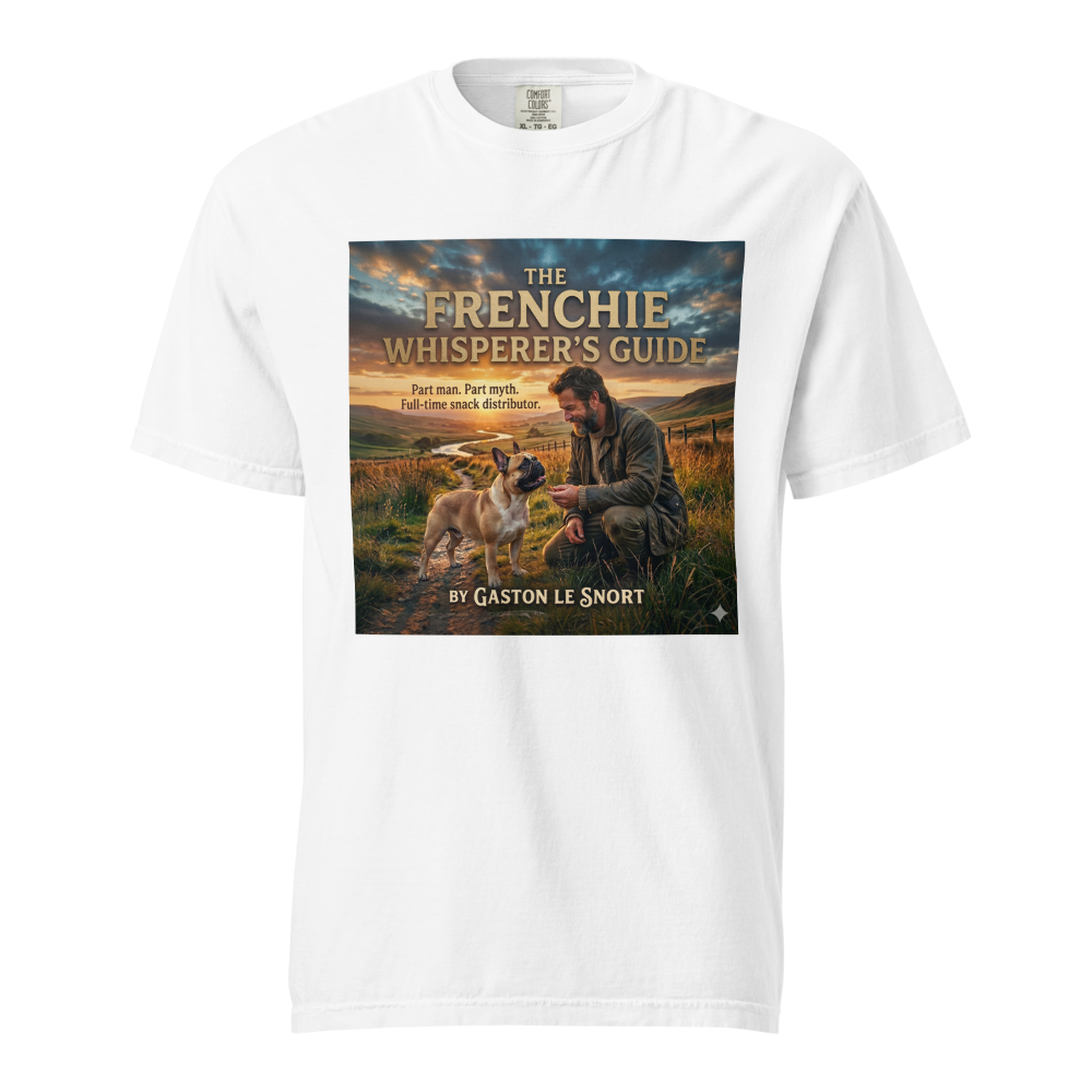 Lesnort - "The Frenchie Whisperer's Guide" Book Parody T-Shirt