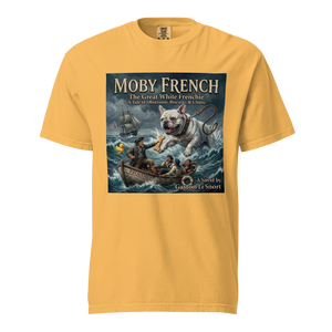 Lesnort - "The Great White Frenchie" Funny Book Cover Tshirt