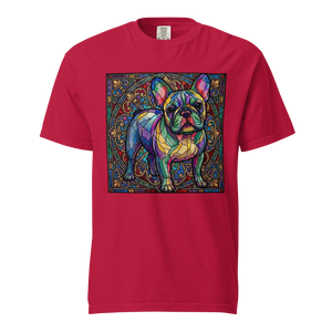 Lesnort - Majestic Stained Glass French Bulldog Graphic Tee - Background 2