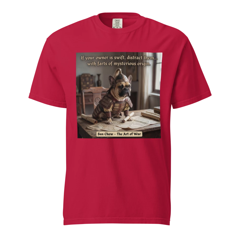 Lesnort - "Sun Chew - Tactical Distraction" Funny Frenchie General Tee