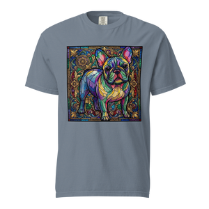Lesnort - Majestic Stained Glass French Bulldog Graphic Tee - Background 1