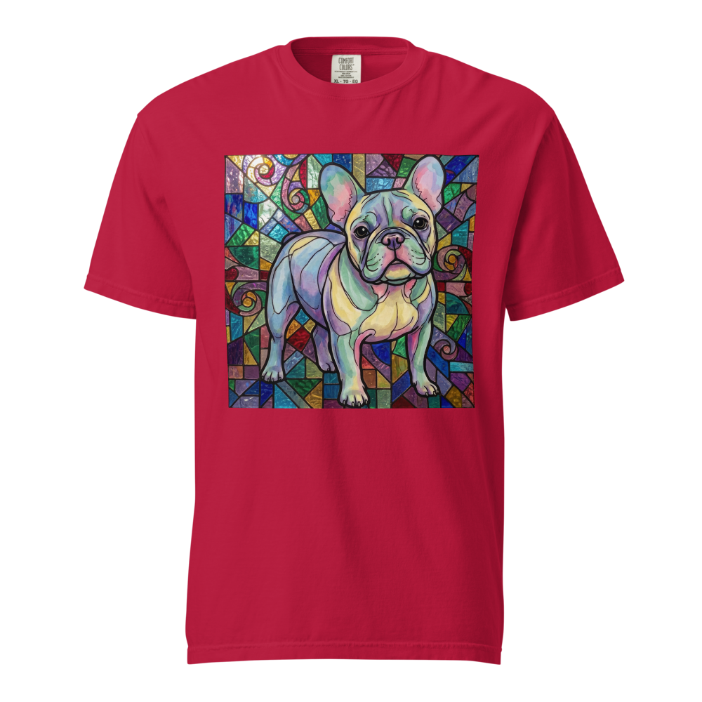 Lesnort - Dreamscape Stained Glass French Bulldog T-Shirt
