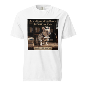 Lesnort - "Sun Chew - Toddler Alliances" Funny Frenchie Scholar Tee