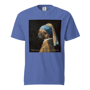 Lesnort - "Frenchie With A Pearl Earring" Classic Art Parody Graphic Tee