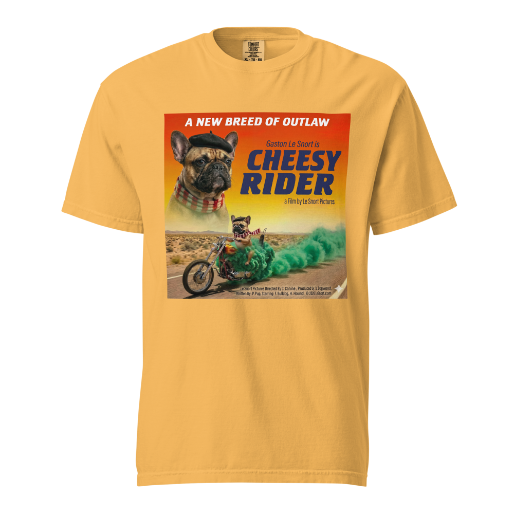 Lesnort - "Cheesy Rider" Biker Dog Graphic T-Shirt