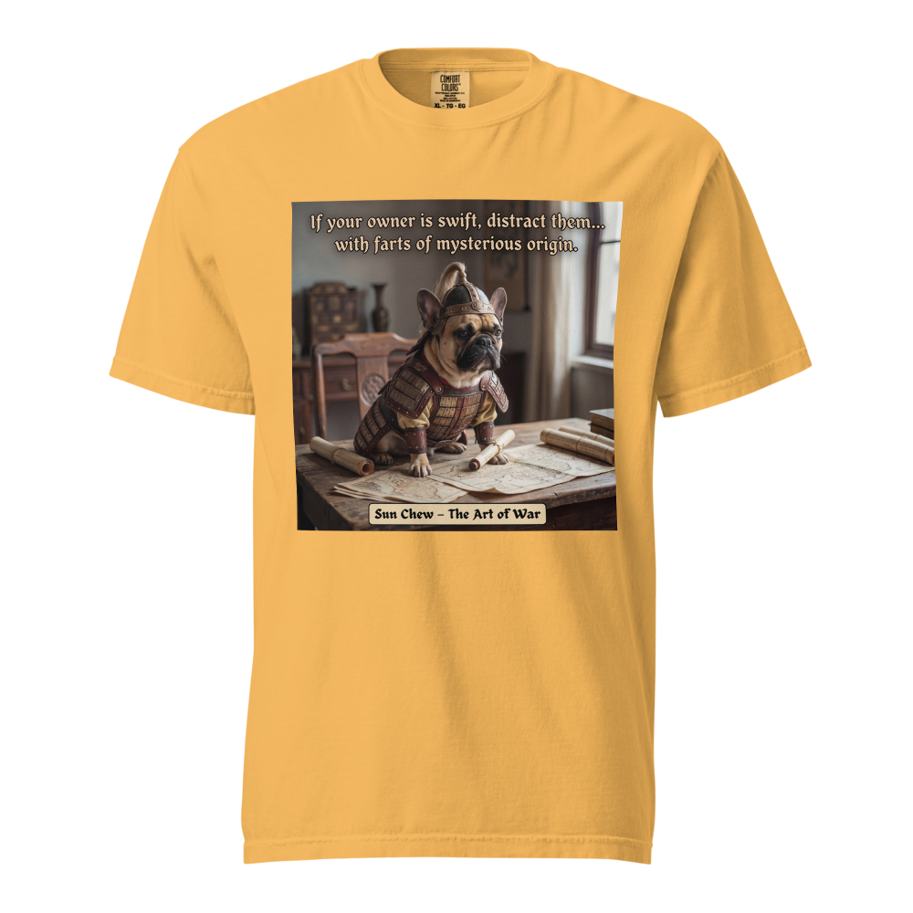 Lesnort - "Sun Chew - Tactical Distraction" Funny Frenchie General Tee