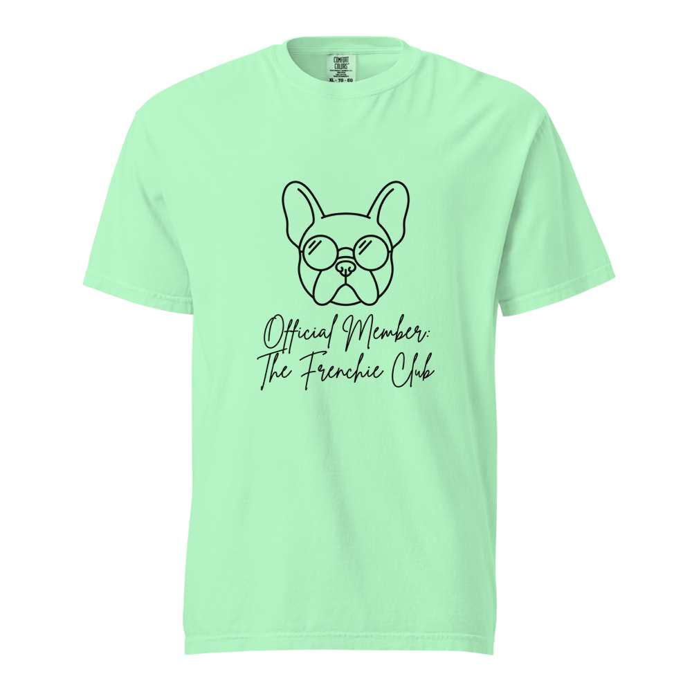 Lesnort - The Frenchie Club T-Shirt | Minimalist Dog in Glasses
