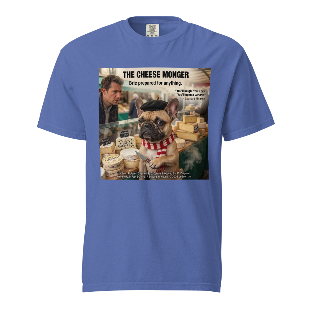 Lesnort - "The Cheese Monger" Funny Dog Graphic T-Shirt