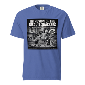 "Intrusion of the Biscuit Snackers" Retro B-Movie Parody Tshirt