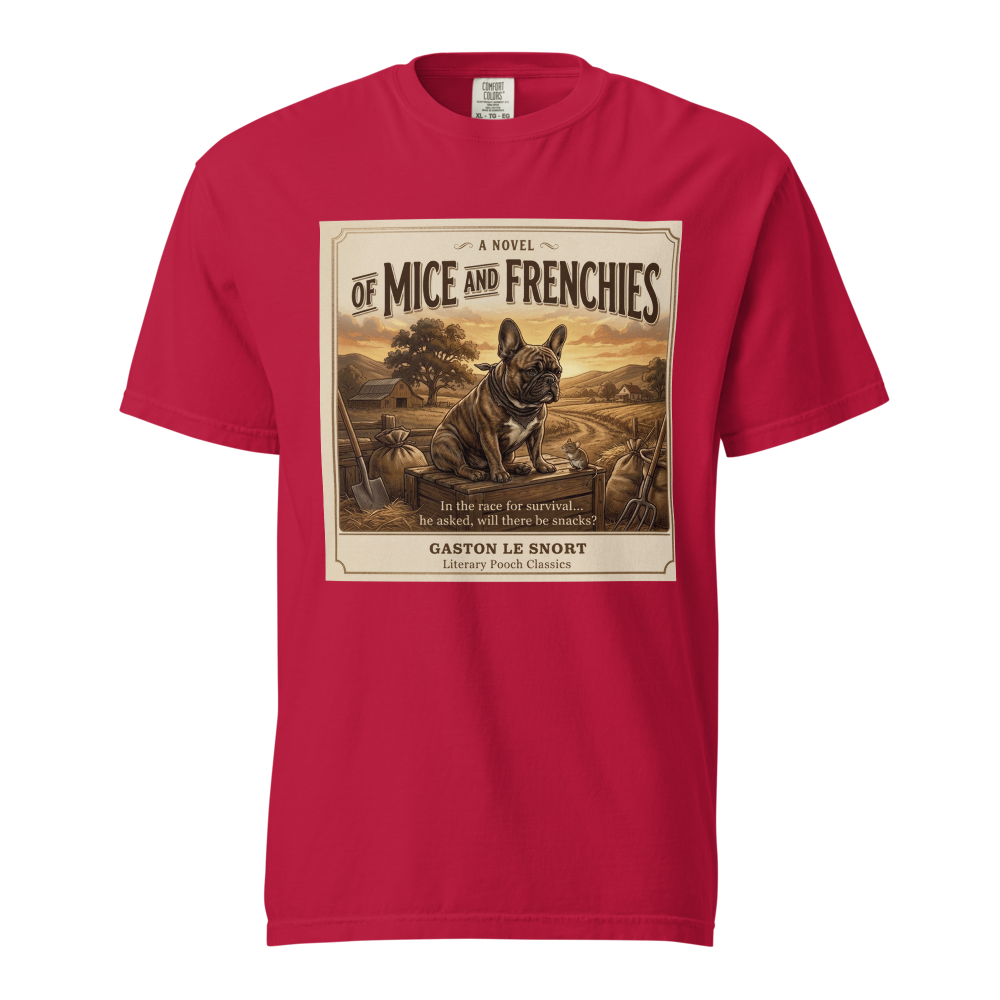 Lesnort - "Of Mice and Frenchies" Literary Parody Graphic Tshirt