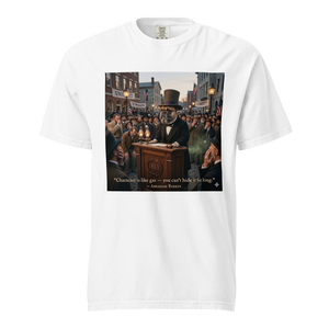 Lesnort - "Character is Like Gas" Funny Dog Quote T-Shirt