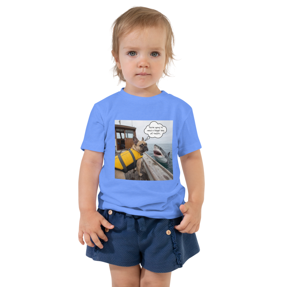 Lesnort - "Bigger Bag of Treats" Funny Shark Dog Toddler T-Shirt