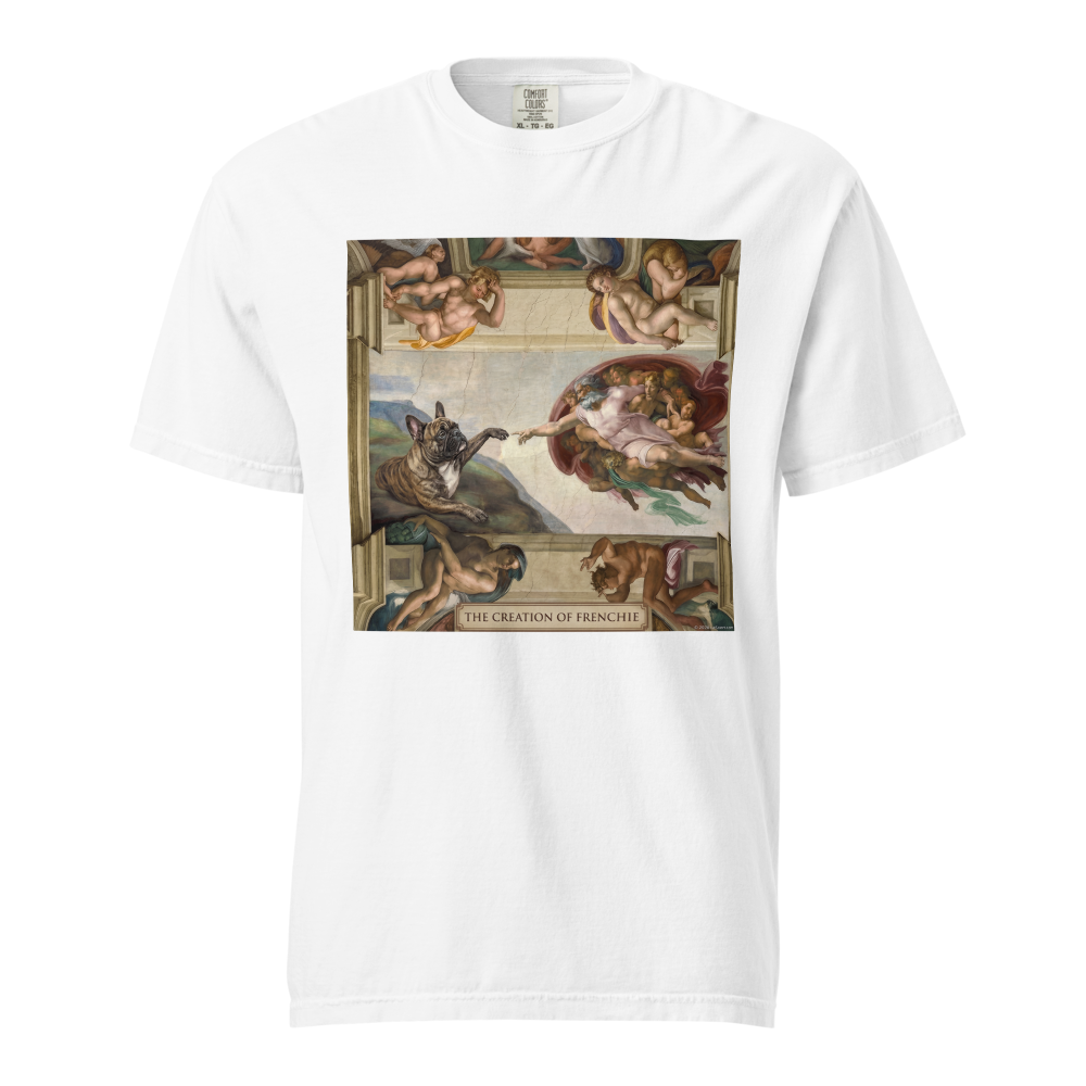 Lesnort - "The Creation of Frenchie" Sistine Chapel Graphic T-Shirt