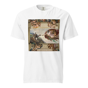 Lesnort - "The Creation of Frenchie" Sistine Chapel Graphic T-Shirt