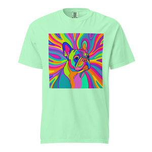 Lesnort - "Psychedelic Frenchie" Neon Pop Art Graphic Tee