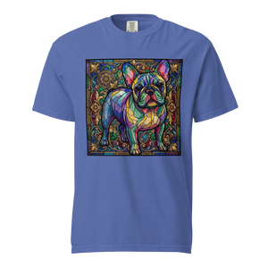 Lesnort - Majestic Stained Glass French Bulldog Graphic Tee - Background 1