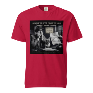 "Night of the Never Ending Vet Bills" Funny Dog Graphic Tshirt