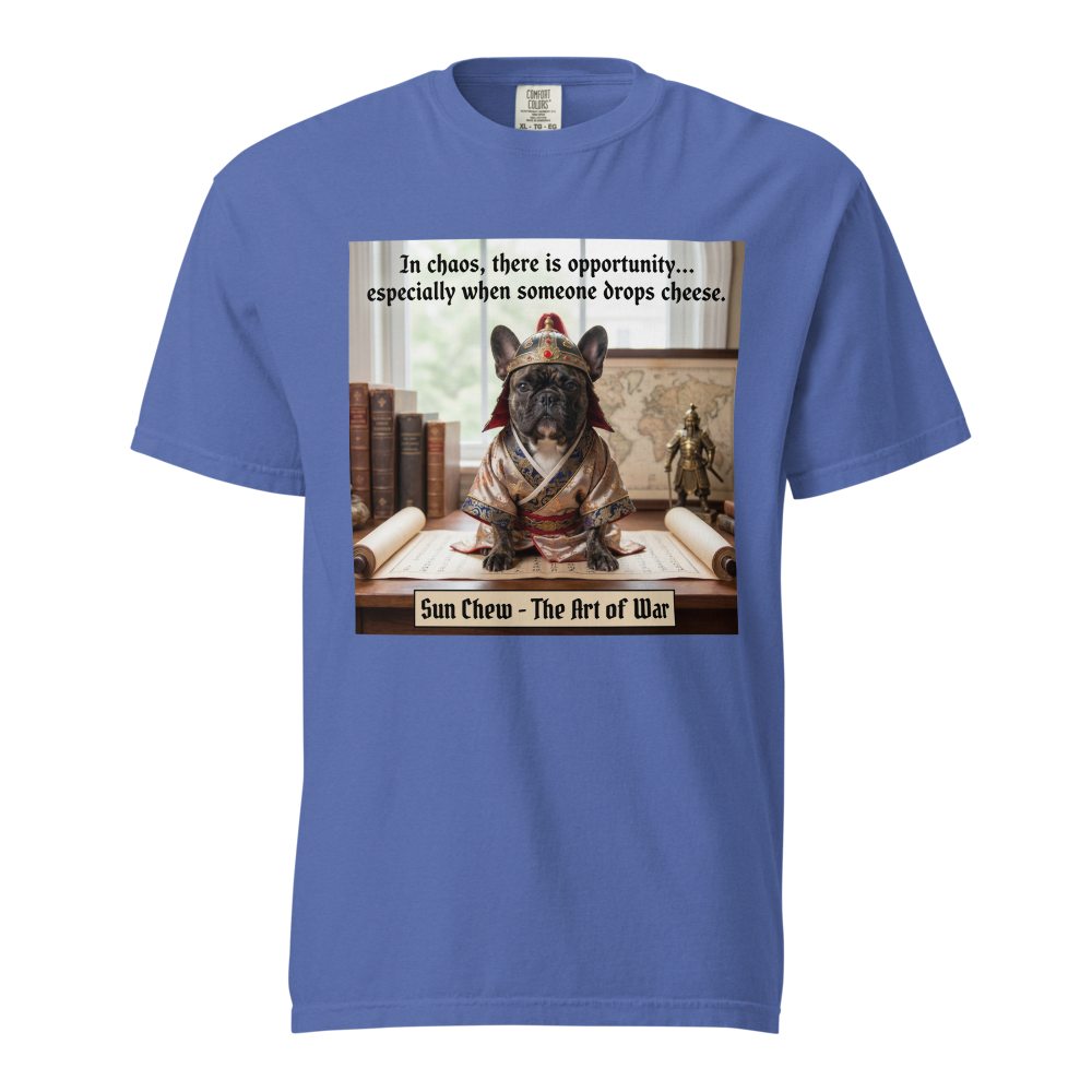 Lesnort - The Art of War "Dropped Cheese" French Bulldog Graphic Tee