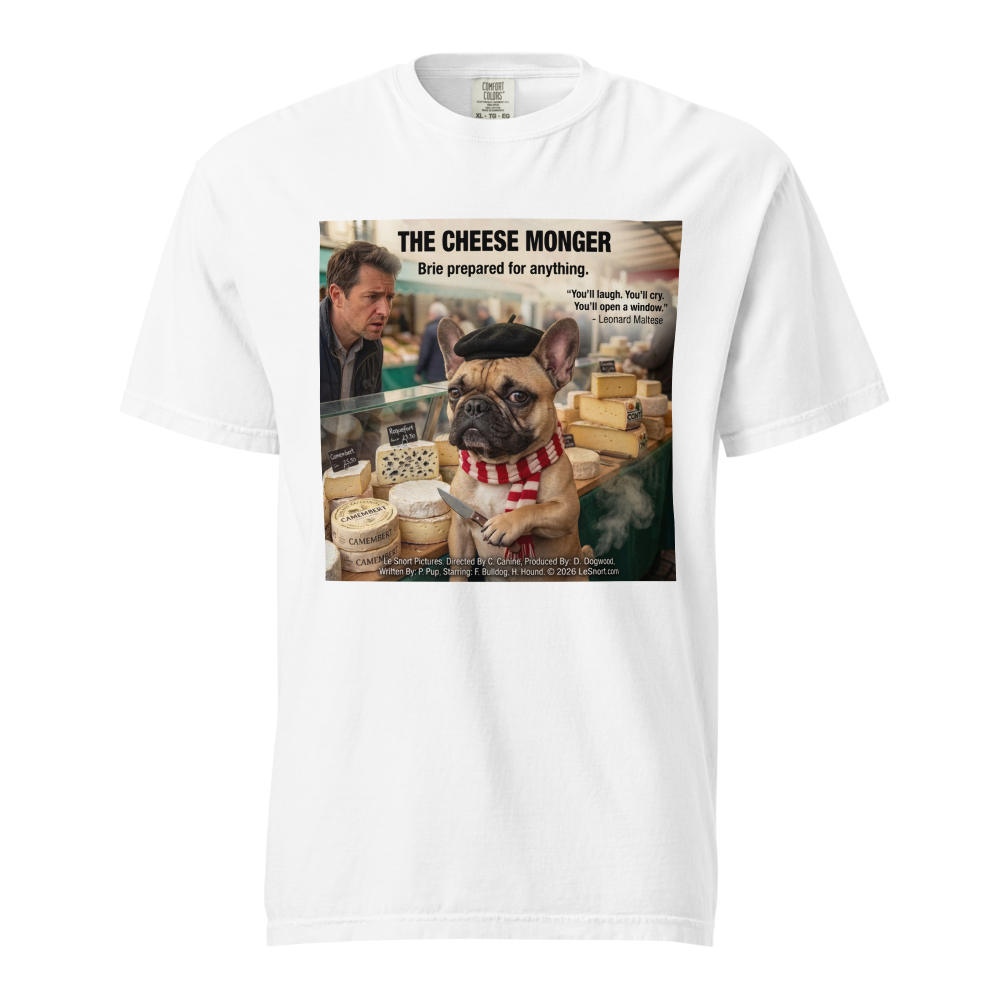 Lesnort - "The Cheese Monger" Funny Dog Graphic T-Shirt