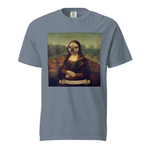 Lesnort - "The Mona Leash-A" Classic Art Parody Frenchie Tee
