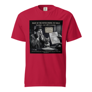 "Night of the Never Ending Vet Bills" Funny Dog Graphic Tshirt