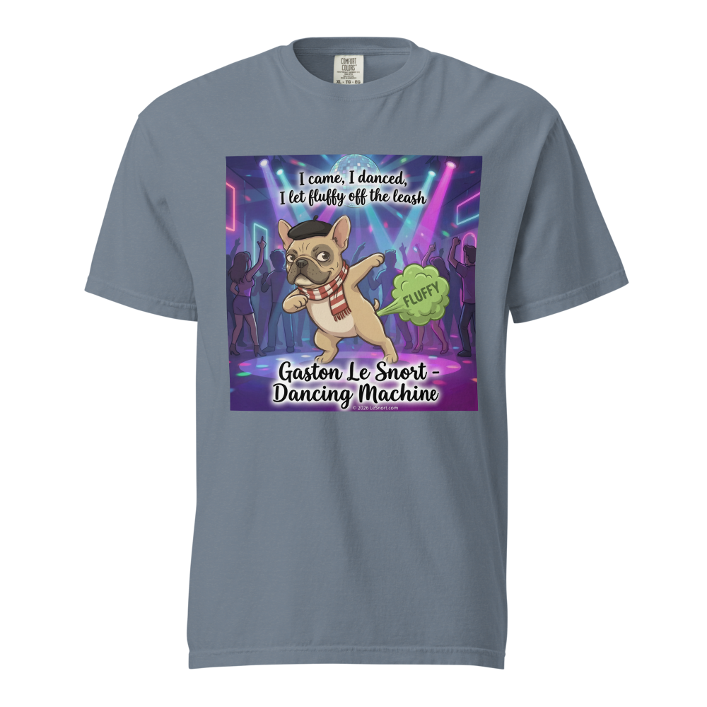 Lesnort - Gaston Le Snort - Dancing Machine" Frenchie Party Tee