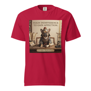 Lesnort - "Sun Chew - Feign Indifference" Funny Frenchie Warrior Tee
