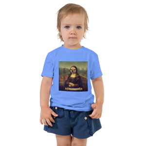 Lesnort - "The Mona Leash-A" Classic Art Parody Toddler T-Shirt