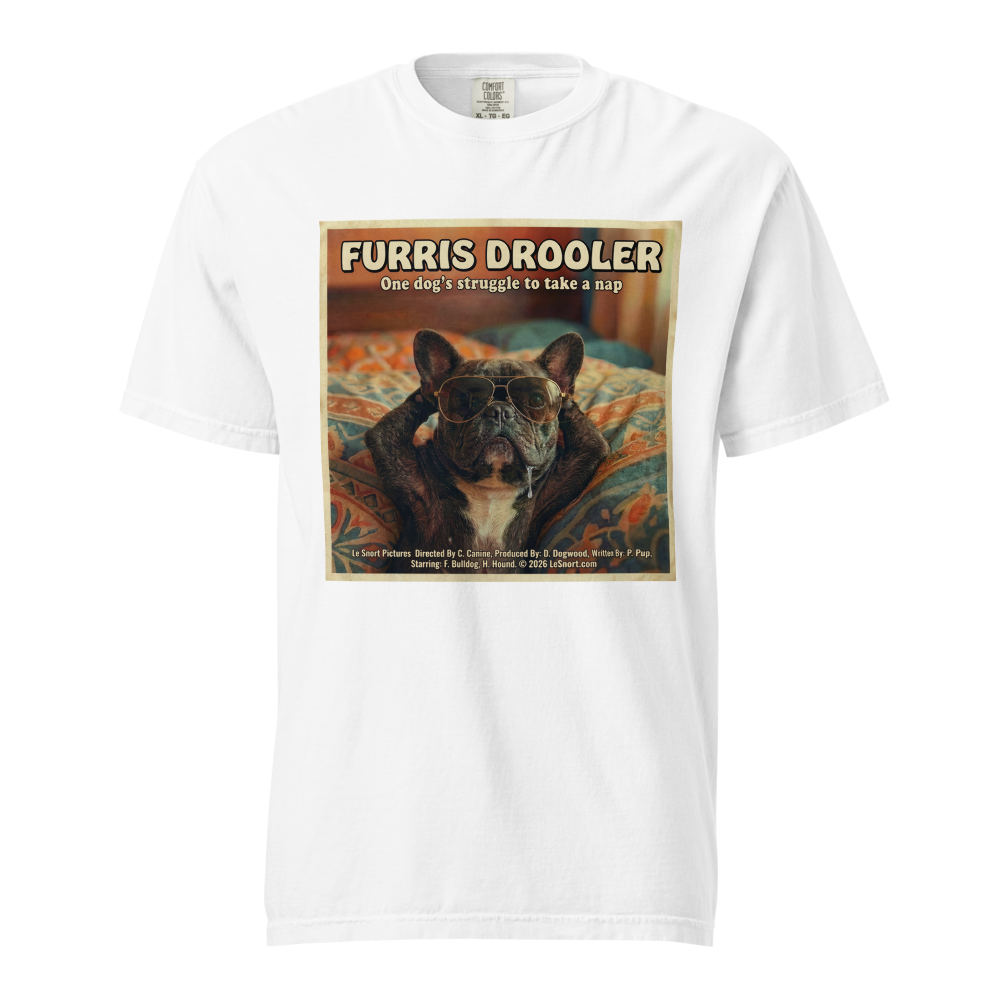 Lesnort - "Furris Drooler" 80s Movie Parody Frenchie Tee