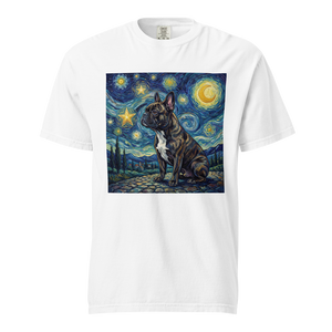 Lesnort - "Starry Night Frenchie" Fine Art Graphic T-Shirt