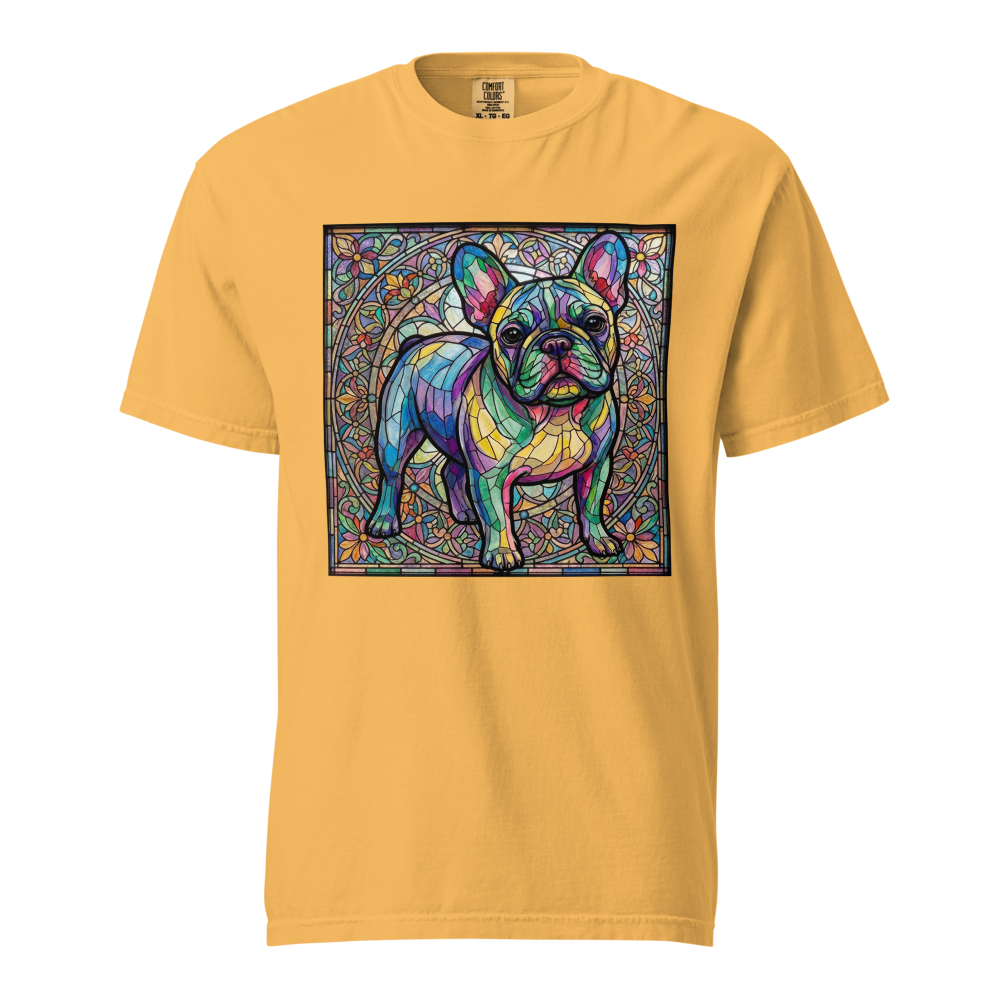 Lesnort - Majestic Stained Glass French Bulldog Graphic Tee - Background 3