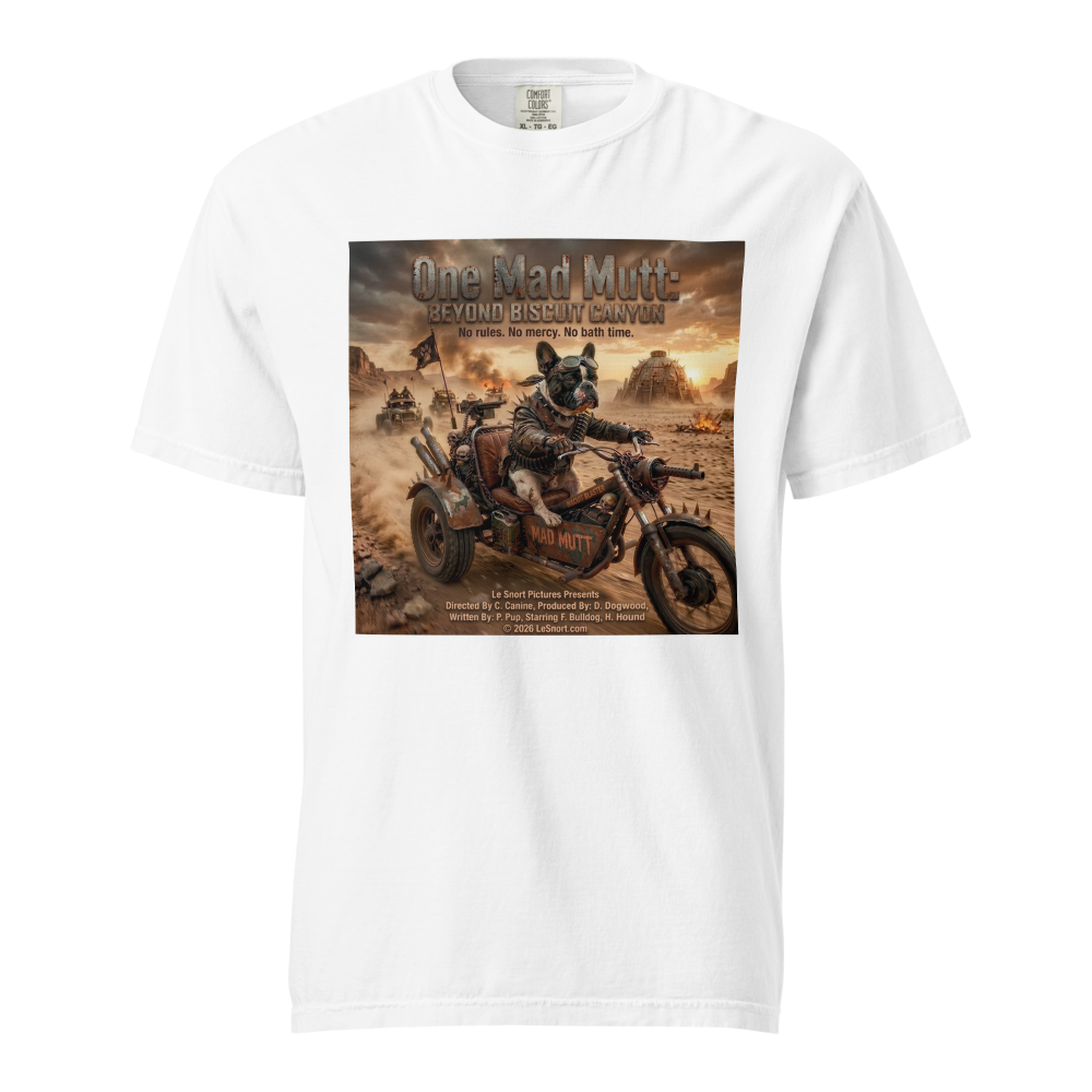 Lesnort - "One Mad Mutt" Post-Apocalyptic Movie Parody Tshirt