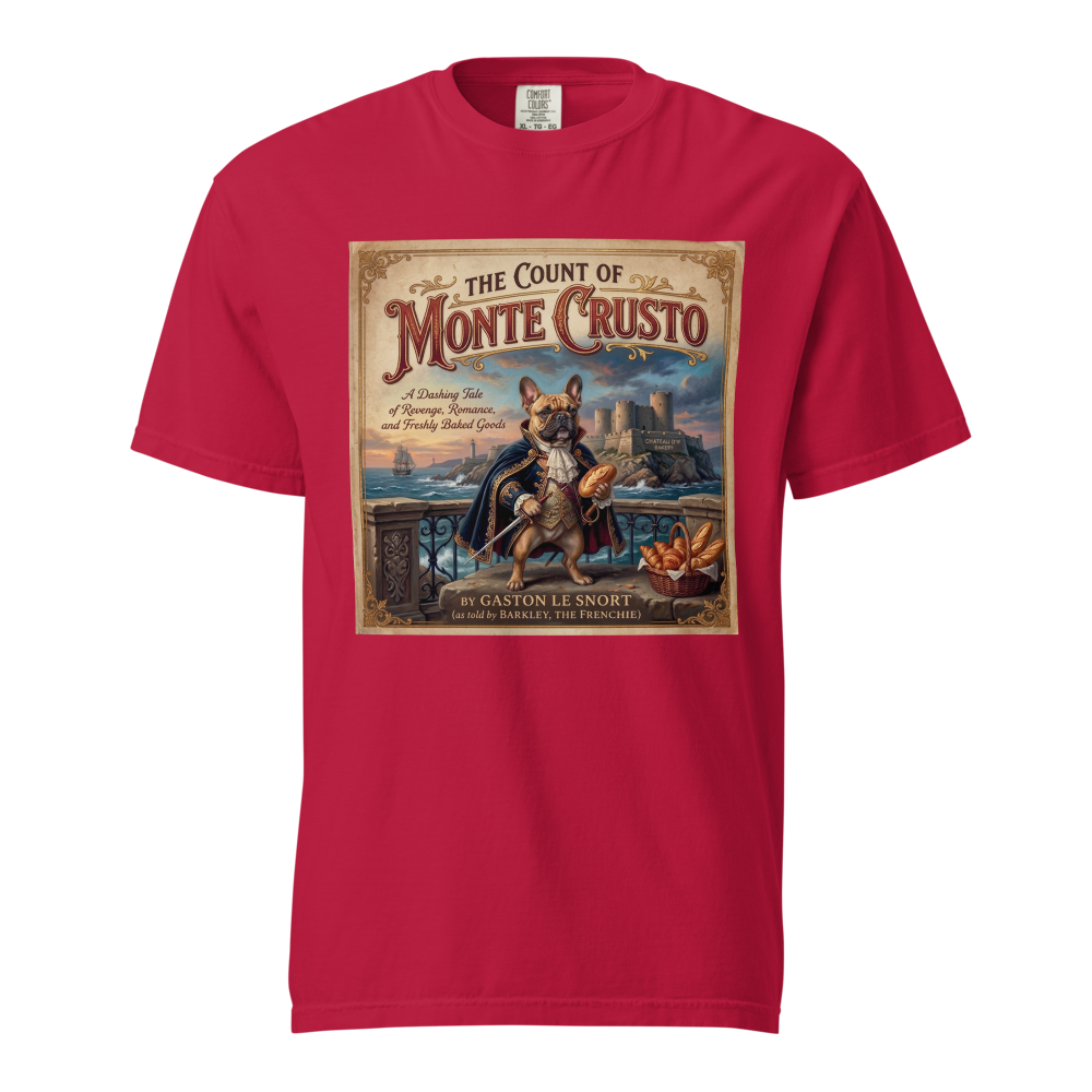 Lesnort - "The Count of Monte Crusto" Funny Frenchie Parody Tshirt