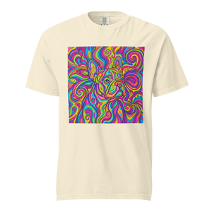 Lesnort - "Trippy Frenchie" Psychedelic Swirl Graphic Tee