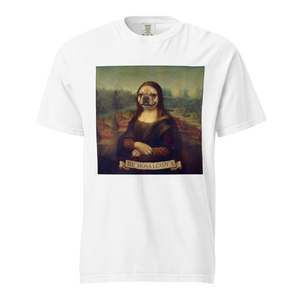 Lesnort - "The Mona Leash-A" Classic Art Parody Frenchie Tee