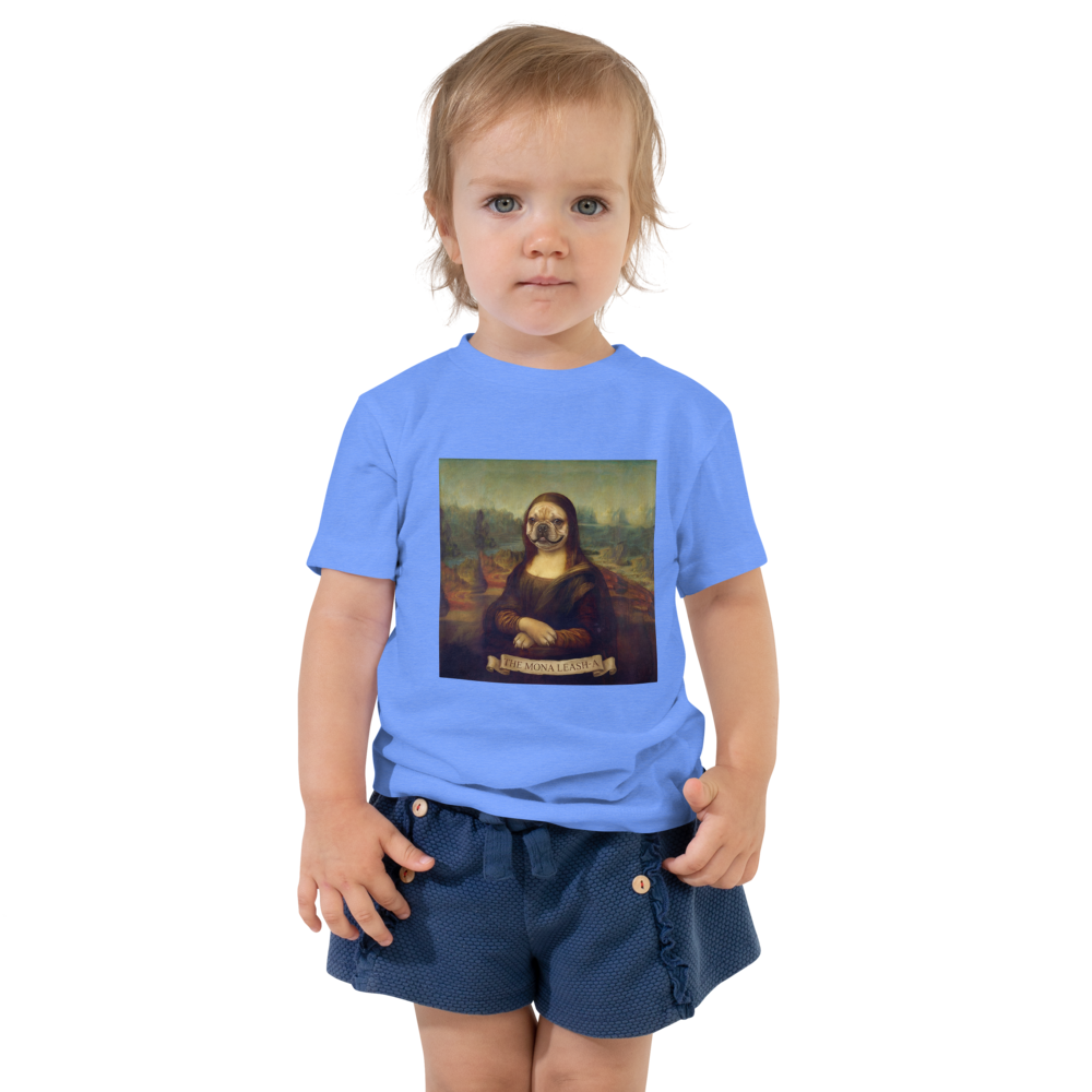Lesnort - "The Mona Leash-A" Classic Art Parody Toddler T-Shirt