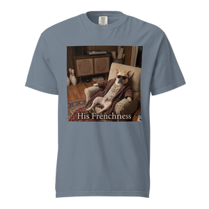 Lesnort - "His Frenchness" Lazy Dog Retro T-Shirt