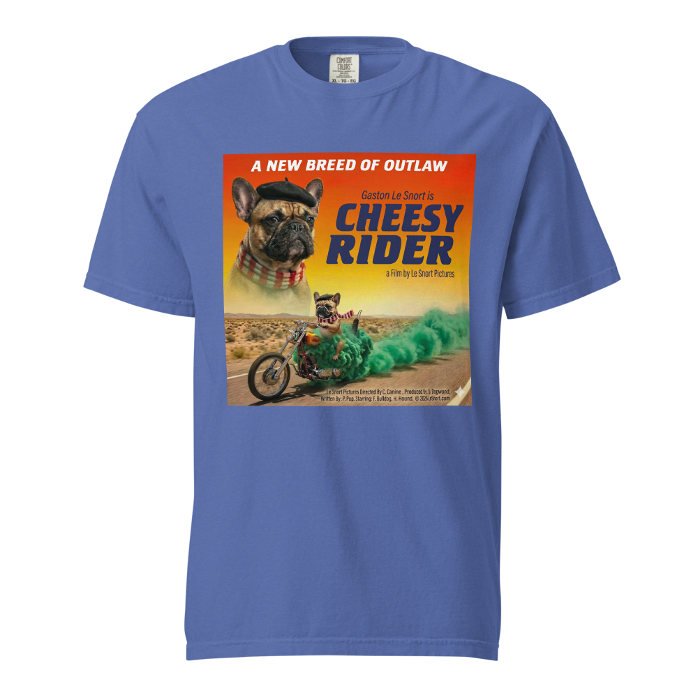 Lesnort - "Cheesy Rider" Biker Dog Graphic T-Shirt