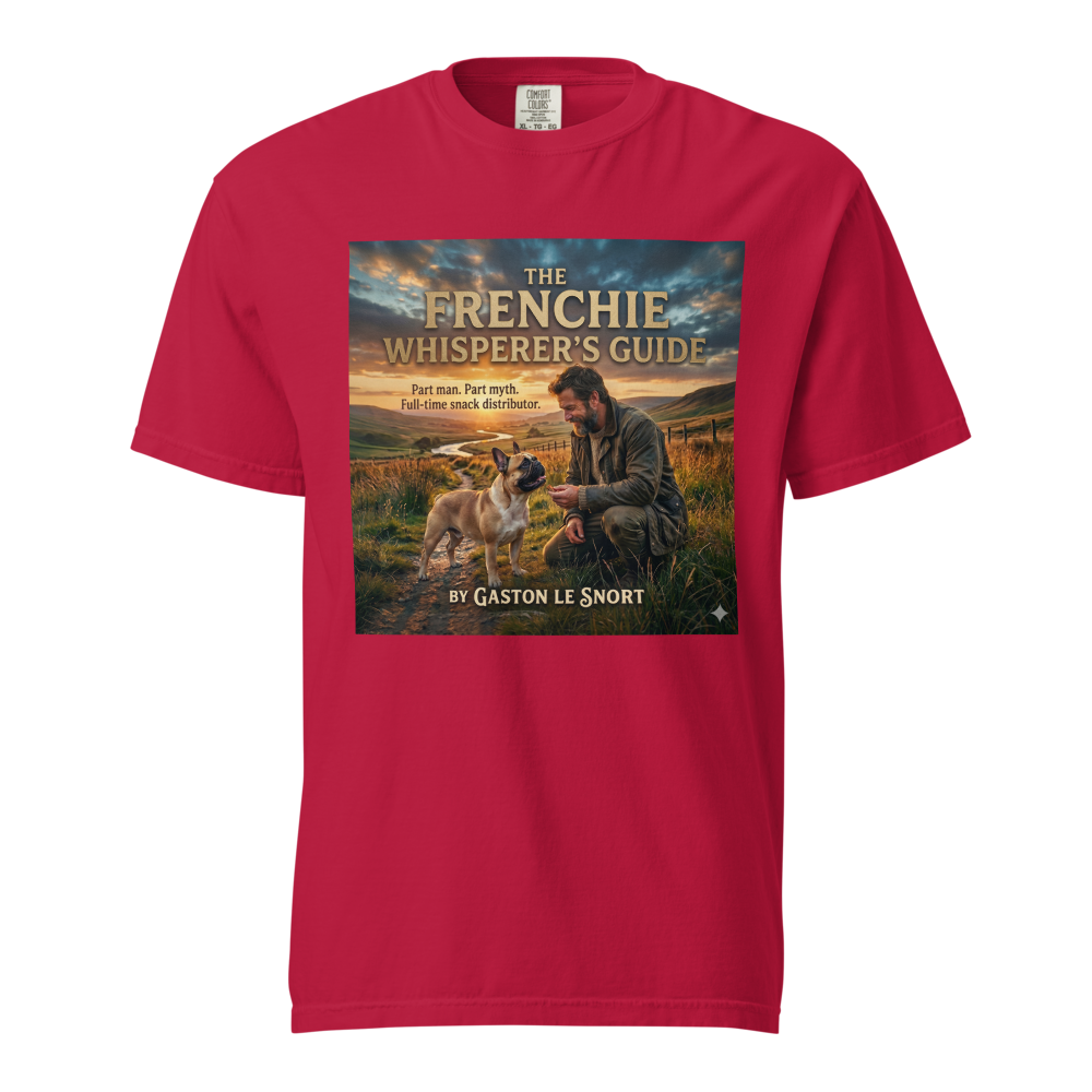 Lesnort - "The Frenchie Whisperer's Guide" Book Parody T-Shirt