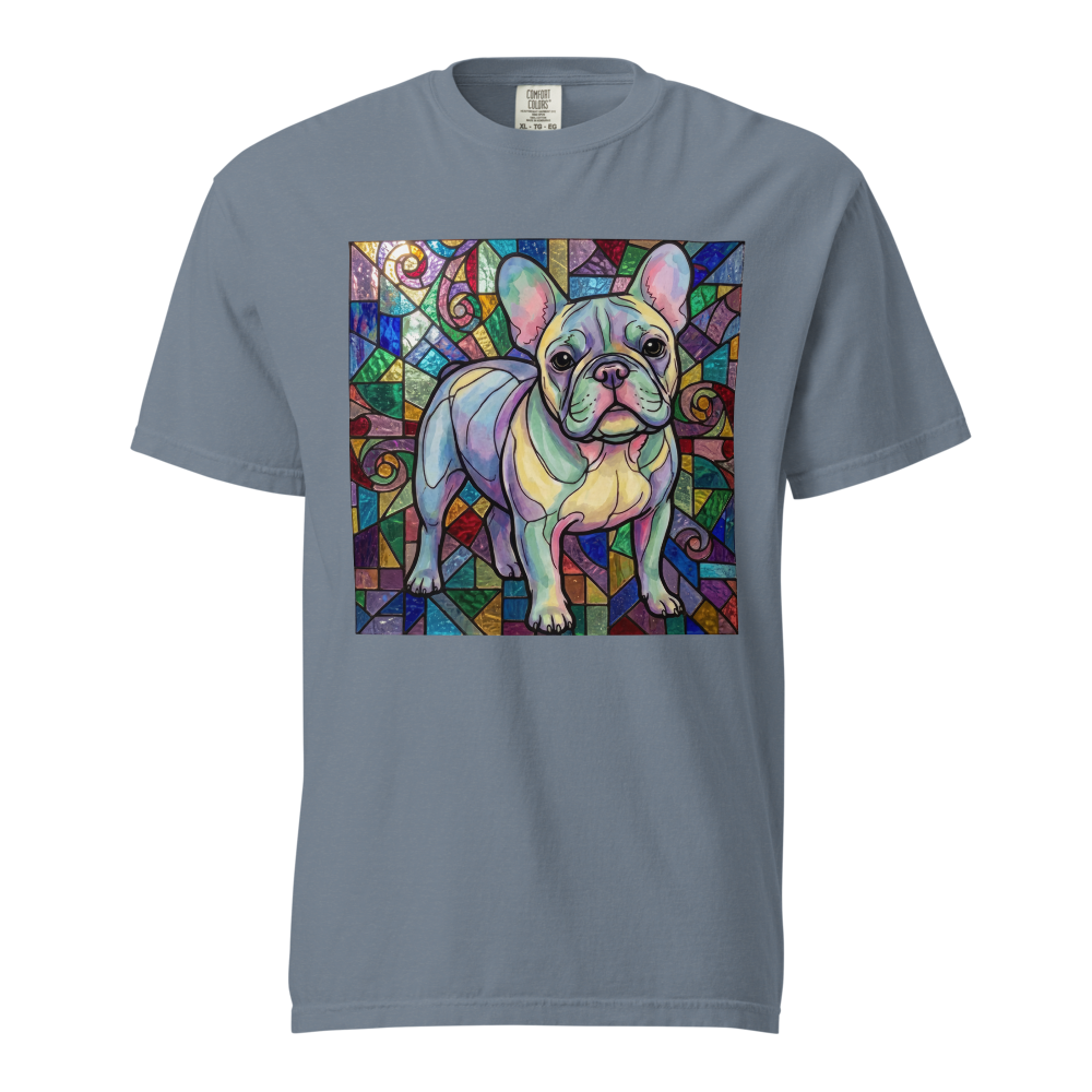 Lesnort - Dreamscape Stained Glass French Bulldog T-Shirt