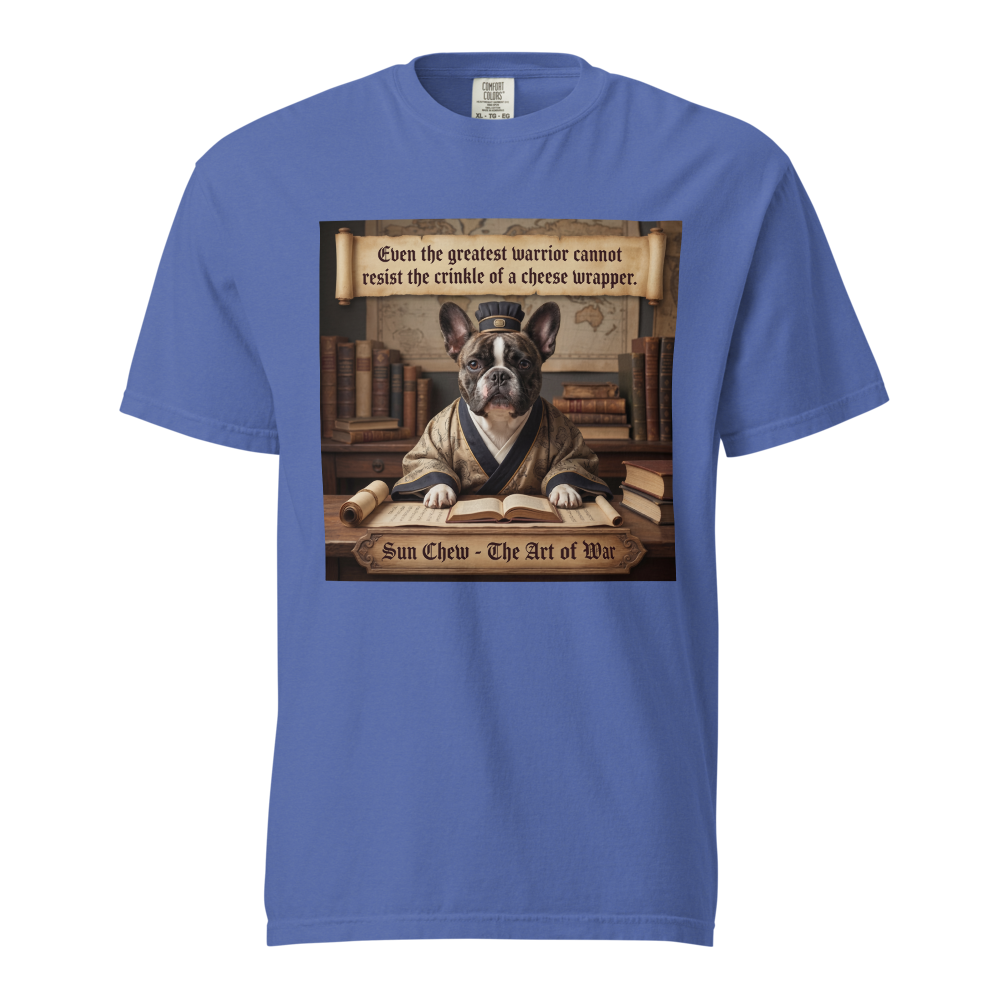 Lesnort - "Sun Chew - The Cheese Wrapper" Funny Frenchie Parody Tee