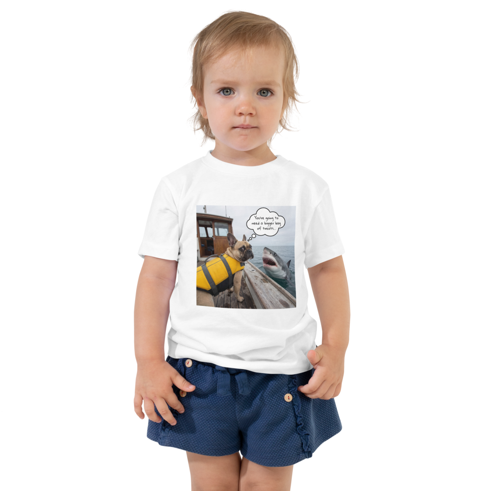 Lesnort - "Bigger Bag of Treats" Funny Shark Dog Toddler T-Shirt