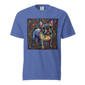 Lesnort - Majestic Stained Glass French Bulldog Graphic Tee - Background 4