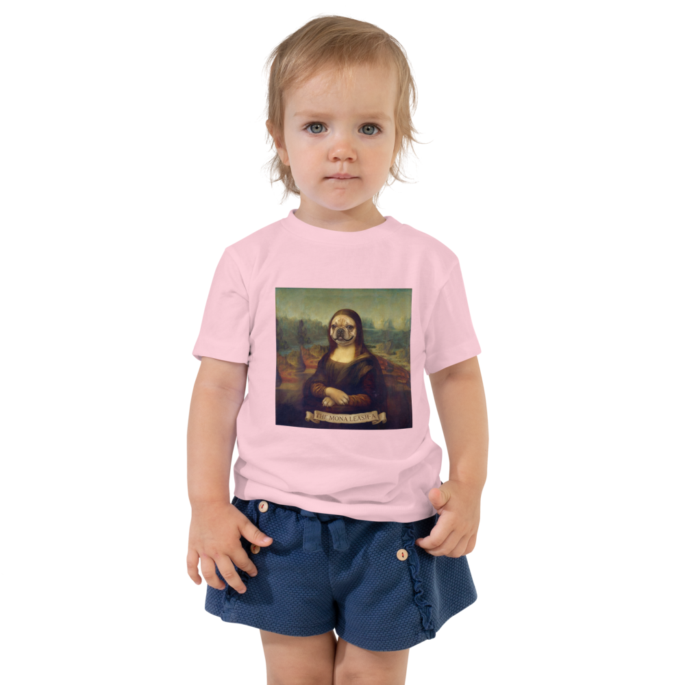 Lesnort - "The Mona Leash-A" Classic Art Parody Toddler T-Shirt