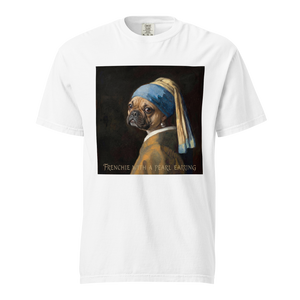 Lesnort - "Frenchie With A Pearl Earring" Classic Art Parody Graphic Tee
