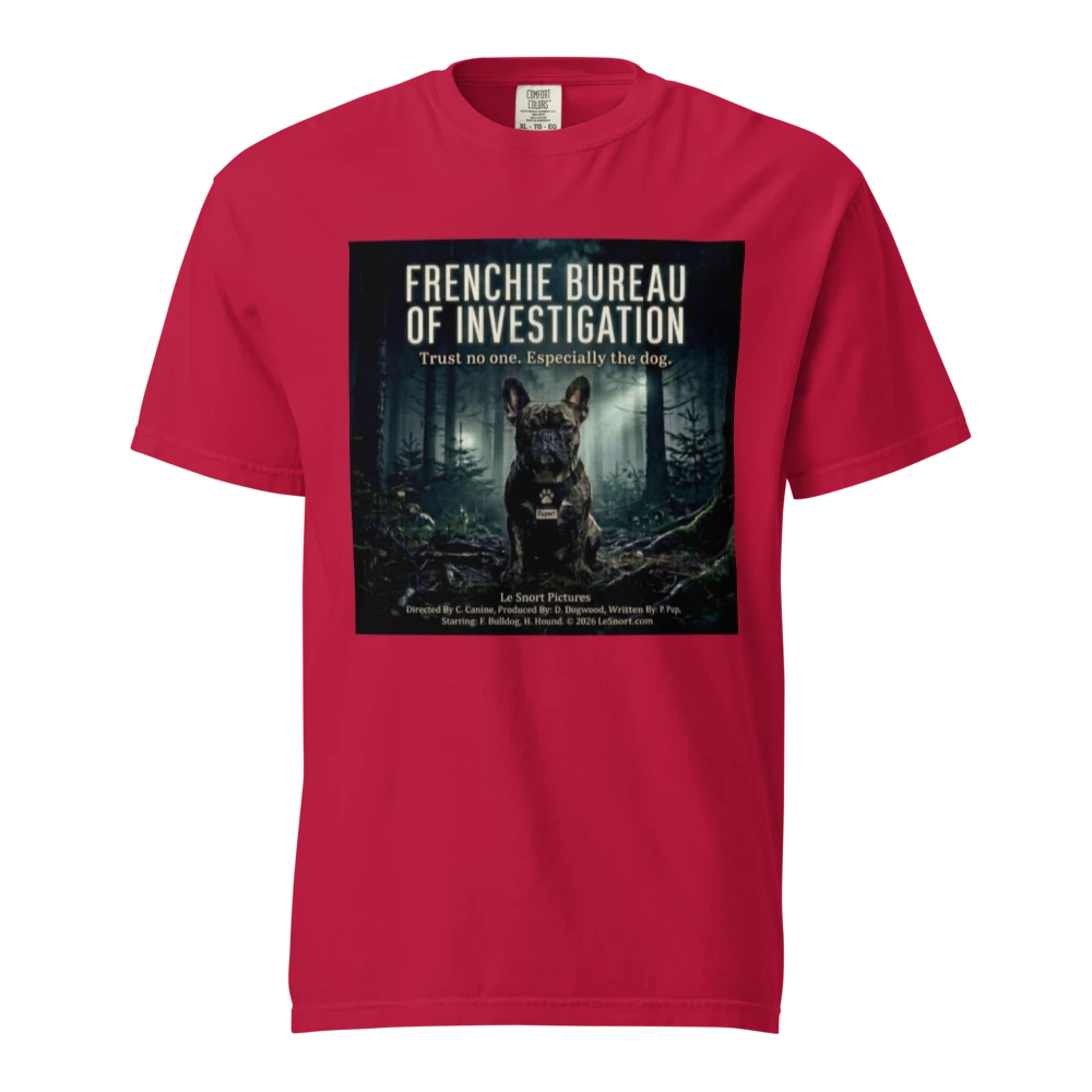 Lesnort - "Frenchie Bureau of Investigation" Sci-Fi Parody Tshirt  Description: