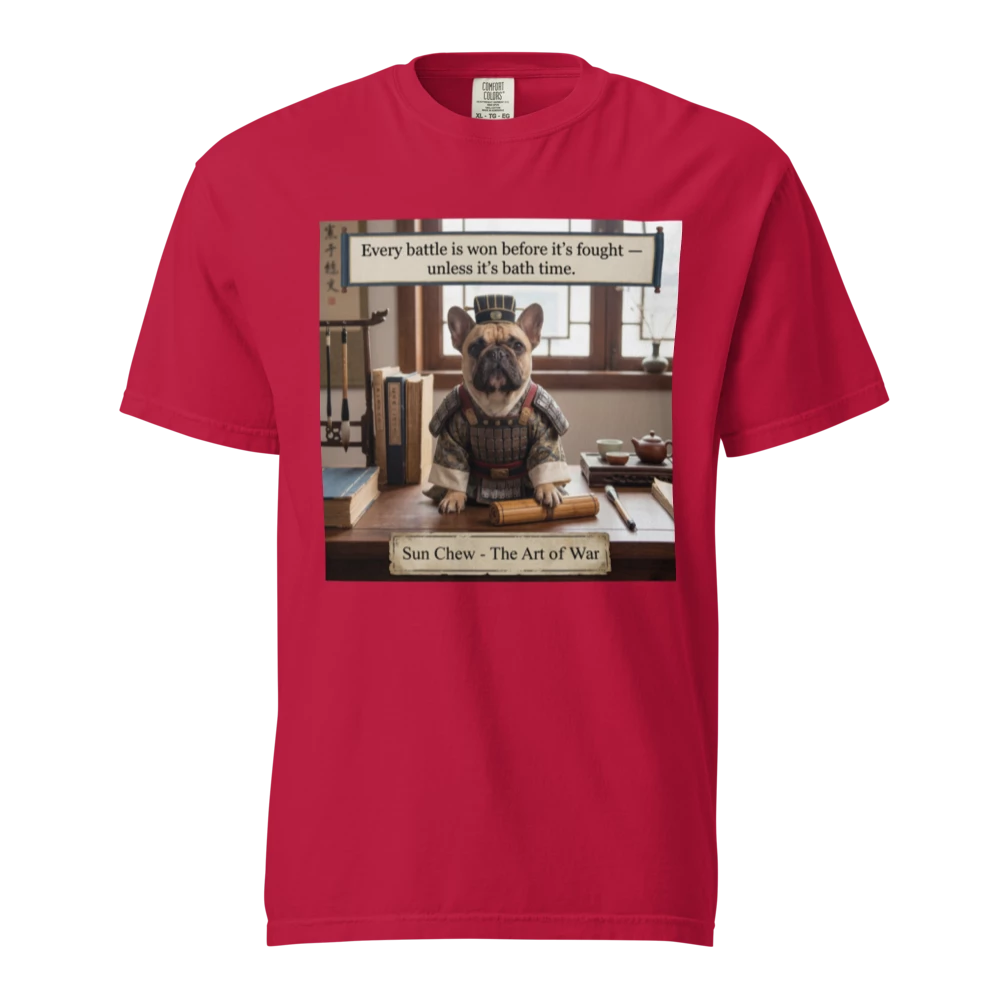 Lesnort - The Art of War "Bath Time" French Bulldog Graphic Tee